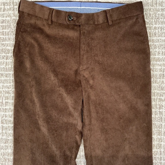 NWOT Peter Millar Superior Soft Corduroy 4-Pocket Pants Brown Men’s 32/32 - Picture 2 of 5